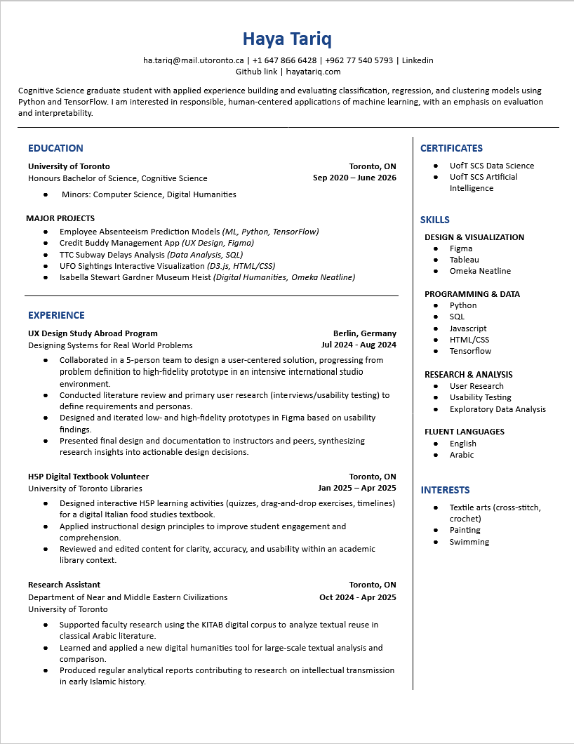 Resume preview